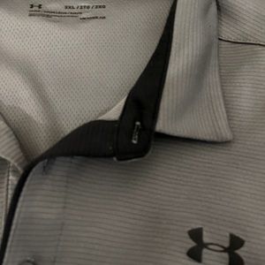 Mens Grey Under Armour Golf Polo Shirt. Size XXL. Good condition! Small snag.